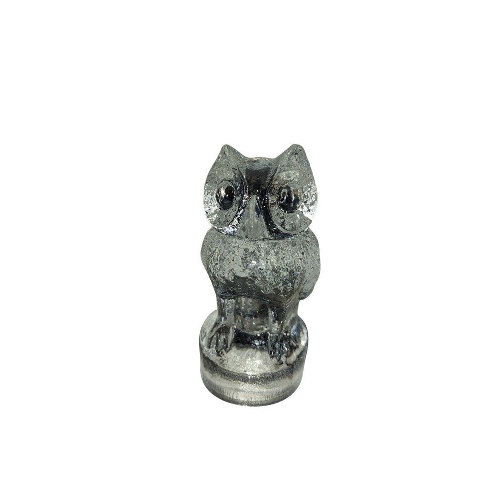 Vintage Goebel Glass Owl Paperweight